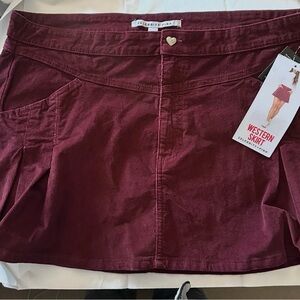 Celebrity Pink Burgundy Western Skirt